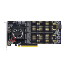 PCIe 3.0 till M.2 NVMe 8-disk expansionskort, PLX8749 Free Drive