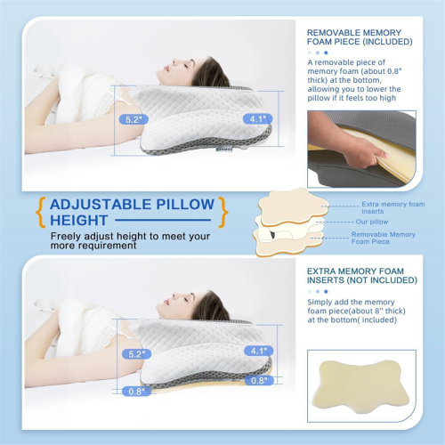 Pain Relief Cervical Pillow,Contour Bed Back Sleeper 2