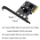 PCI-E X4 till Type-C-videoexpansionskort stöder DP-videoskrivbord 3