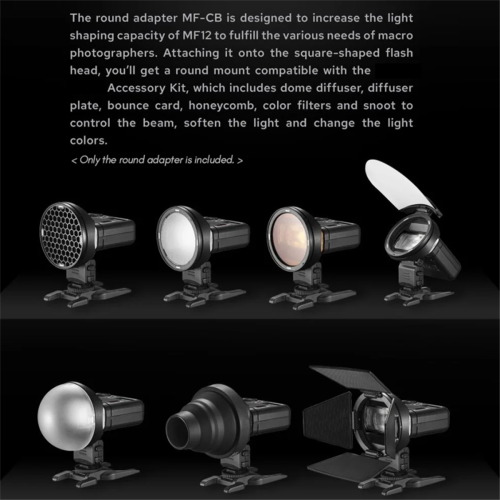 Round Adapter for MF12 Macro Flash 1
