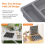 Silverware Organizer with Lid,Covered Utensil Tray Gray 3