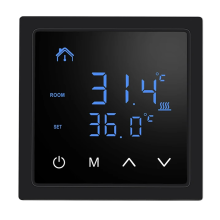 Slimme thermostaat 16A vloerverwarming temperatuurregelaar zwart