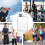 Square Water Bottle 500ml Portable Flat Drink Cups A 6