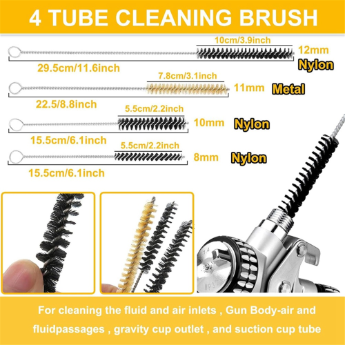 Sprayer Cleaning Kit 17Pcs Multi-Purpose Paint- Brush Cleaner Tool 2