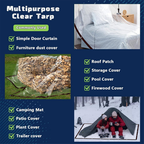 Telo impermeabile - Teloni resistenti, copertura trasparente per esterni 2x2m 2