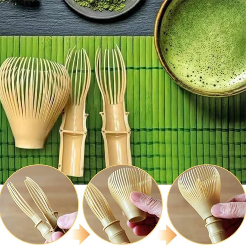 Kit Matcha Japonais Réutilisable - Fouet En Résine, Support Céramique, Cuillère Inclus - 6