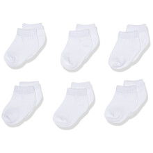 Luvable Friends Conjunto de Calcetines Unisex para Bebés, Blanco, 0-6 Meses