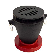 Atualiza o International Cast Iron Hibachi Conjunto preto 3 - 3/8in x 4,5in