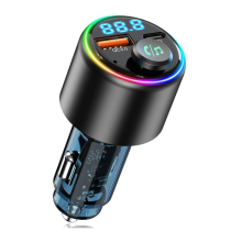 Bluetooth 5.3 FM vysielač do auta USB Type-C PD 30W & QC3.0 18W nabíjačka do auta Hands-free volanie Hi-Fi MP3 prehrávač čierny