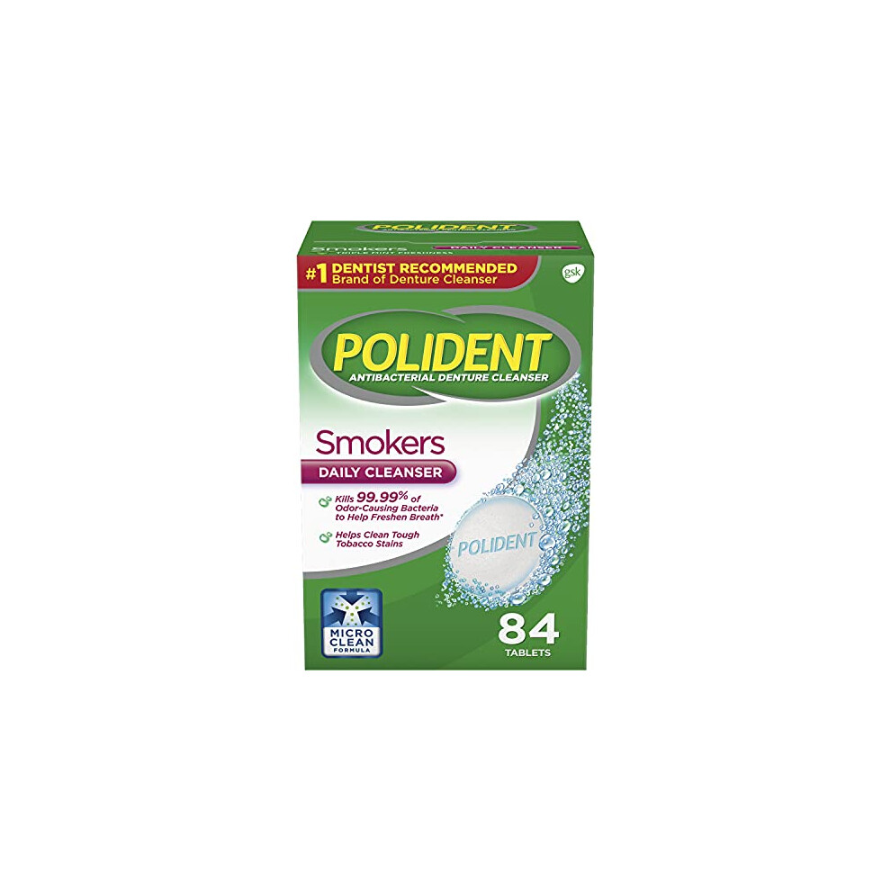 Polident Smokers Denture Cleanser, 84 Count