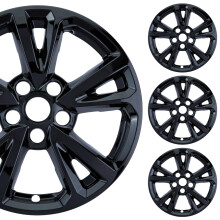 17' Gloss Black Wheel Skin Set Made for Chevrolet Equinox (20162017) ABS Plastic Cover Hubcap Fits Directly Over OEM Wheel