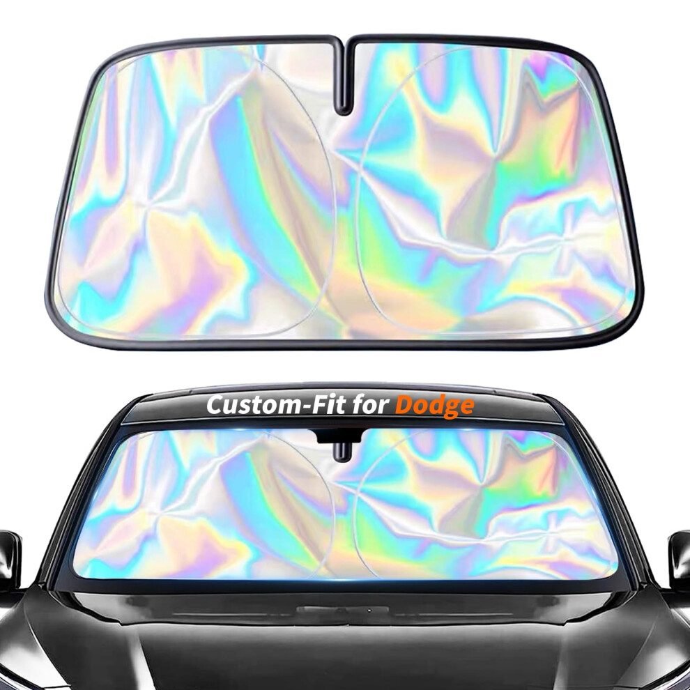 Customfit For Dodge Windshield Sun Shade, Car Sunshade Cover Uv Block Front Window 689788456171