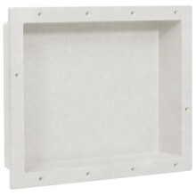 vidaXL Shower Niche Matt White Home Indoor Bathroom Shampoo Shelf Furniture