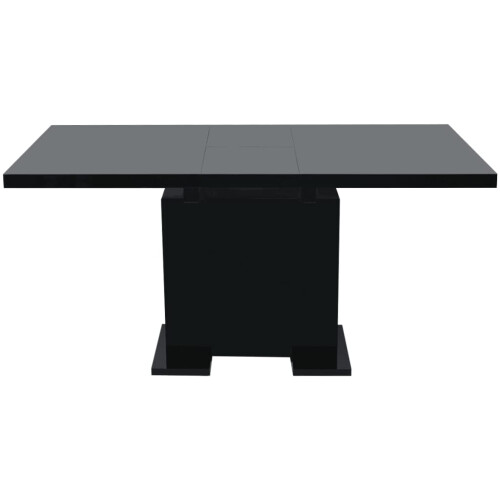 VidaXL vidaXL Extendable Dining Dinner Kitchen Cafe Table Desk Seater High Gloss Black 1