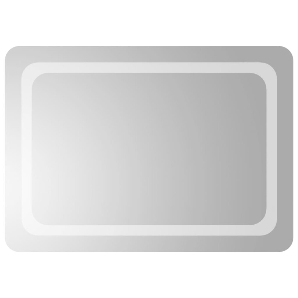 vidaXL LED Bathroom Mirror 50x70 cm Washroom Wall-mounted Light up Mirror