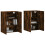 VidaXL vidaXL Wall Mounted Cabinets Bathroom Cupboard Side Cabinet 2 pcs Smoked Oak 3