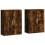 VidaXL vidaXL Wall Mounted Cabinets Bathroom Cupboard Side Cabinet 2 pcs Smoked Oak 1