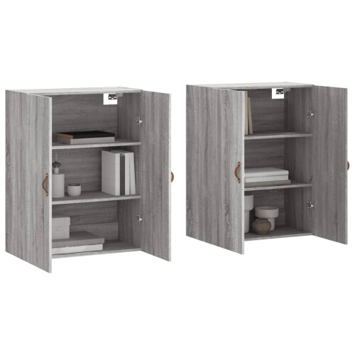 VidaXL vidaXL Wall Mounted Cabinets Bathroom Cabinet Wall Cupboard 2 pcs Grey Sonoma 2