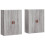 VidaXL vidaXL Wall Mounted Cabinets Bathroom Cabinet Wall Cupboard 2 pcs Grey Sonoma 1