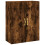 VidaXL vidaXL Wall Mounted Cabinets Bathroom Cupboard Side Cabinet 2 pcs Smoked Oak 5
