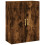 VidaXL vidaXL Wall Mounted Cabinets Bathroom Cupboard Side Cabinet 2 pcs Smoked Oak 5