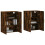 VidaXL vidaXL Wall Mounted Cabinets Bathroom Cupboard Side Cabinet 2 pcs Smoked Oak 3