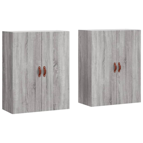 VidaXL vidaXL Wall Mounted Cabinets Bathroom Cabinet Wall Cupboard 2 pcs Grey Sonoma 1