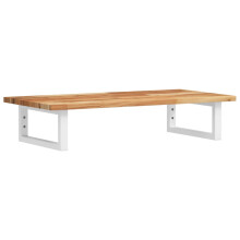vidaXL Basin Shelf Wall Mounted Bathroom Countertop Steel & Solid Wood Acacia