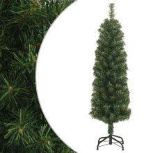 vidaXL Slim Artificial Christmas Tree with Stand Green 120 cm PVC Decoration