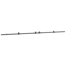 vidaXL Sliding Door Hardware Kit 427 cm Steel Black sliding door hardware
