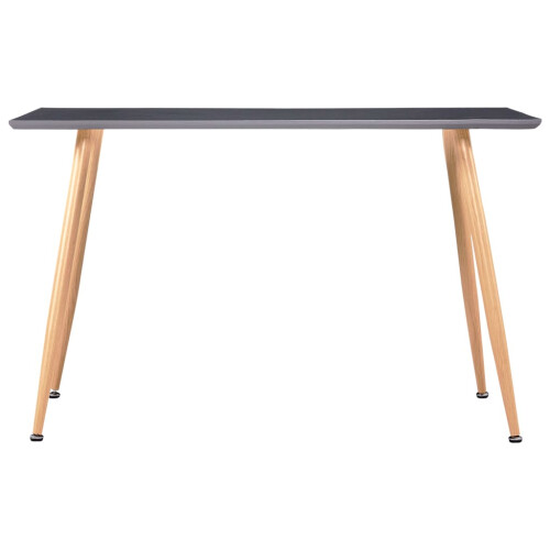 VidaXL vidaXL Dining Table Grey and Oak 120cm MDF Kitchen Dinner Room Desk Stand 1