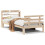 VidaXL vidaXL Bed Frame with Headboard Bed Base 90x190 cm Single Solid Wood Pine 1