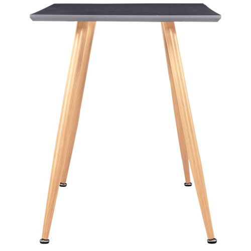 VidaXL vidaXL Dining Table Grey and Oak 120cm MDF Kitchen Dinner Room Desk Stand 2