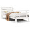VidaXL vidaXL Bed Frame with Headboard Bed White 90x190 cm Single Solid Wood Pine 1