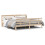 VidaXL vidaXL Bed Frame with Headboard Bed Base Bedstead 200x200 cm Solid Wood Pine 2