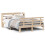VidaXL vidaXL Bed Frame with Headboard Bed Base 135x190 cm Double Solid Wood Pine 2