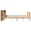 VidaXL vidaXL Bookcase Bed without Mattress Home Bed Base 135x190cm Solid Wood Pine 5