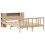 VidaXL vidaXL Bookcase Bed without Mattress Home Bed Base 135x190cm Solid Wood Pine 3