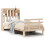 VidaXL vidaXL Bookcase Bed without Mattress Bed 90x190 cm Single Solid Wood Pine 1
