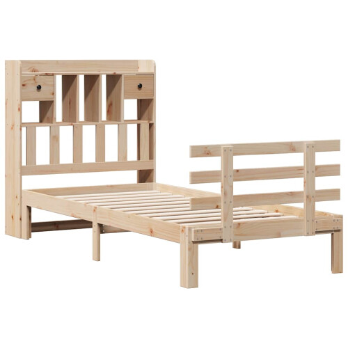 VidaXL vidaXL Bookcase Bed without Mattress Bed 90x190 cm Single Solid Wood Pine 2