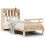 VidaXL vidaXL Bookcase Bed without Mattress 75x190 cm Small Single Solid Wood Pine 2
