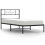VidaXL vidaXL Metal Bed Frame with Headboard Bed Base Bedstead Black 90x190 cm Single 2