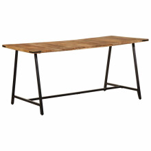 vidaXL Dining Table 160x80x75 cm Solid Wood Mango dining room table