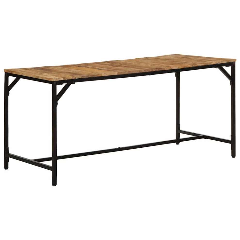 vidaXL Dining Table 160x80x75 cm Solid Wood Rough Mango dining room table