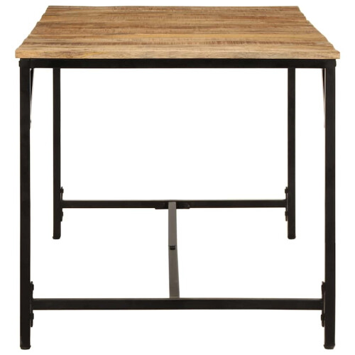 VidaXL vidaXL Dining Table 160x80x75 cm Solid Wood Rough Mango dining room table 2