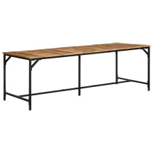vidaXL Dining Table 220x90x75 cm Solid Wood Rough Mango dining room table