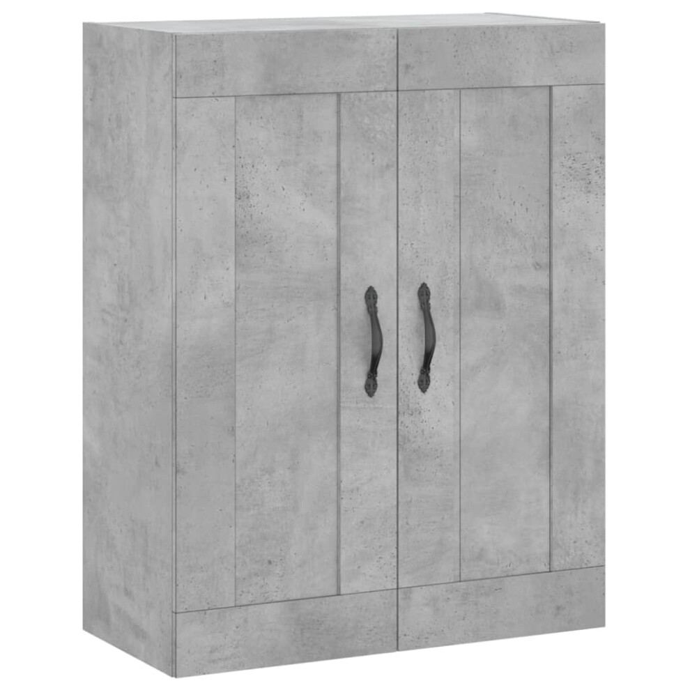 Vidaxl Grey Wall Mounted Cabinet Bathroom Cabinet Concrete Engineered Wood