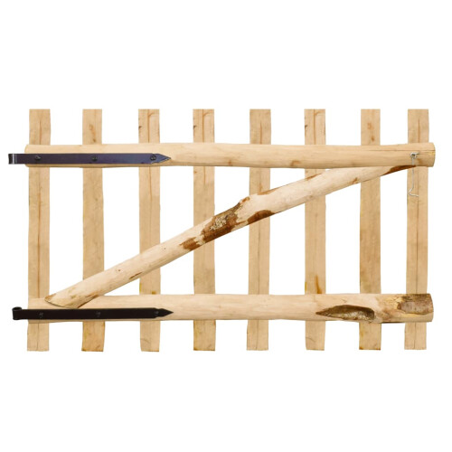 VidaXL vidaXL Zauntor Einflügelig Haselnussholz 10060 cm