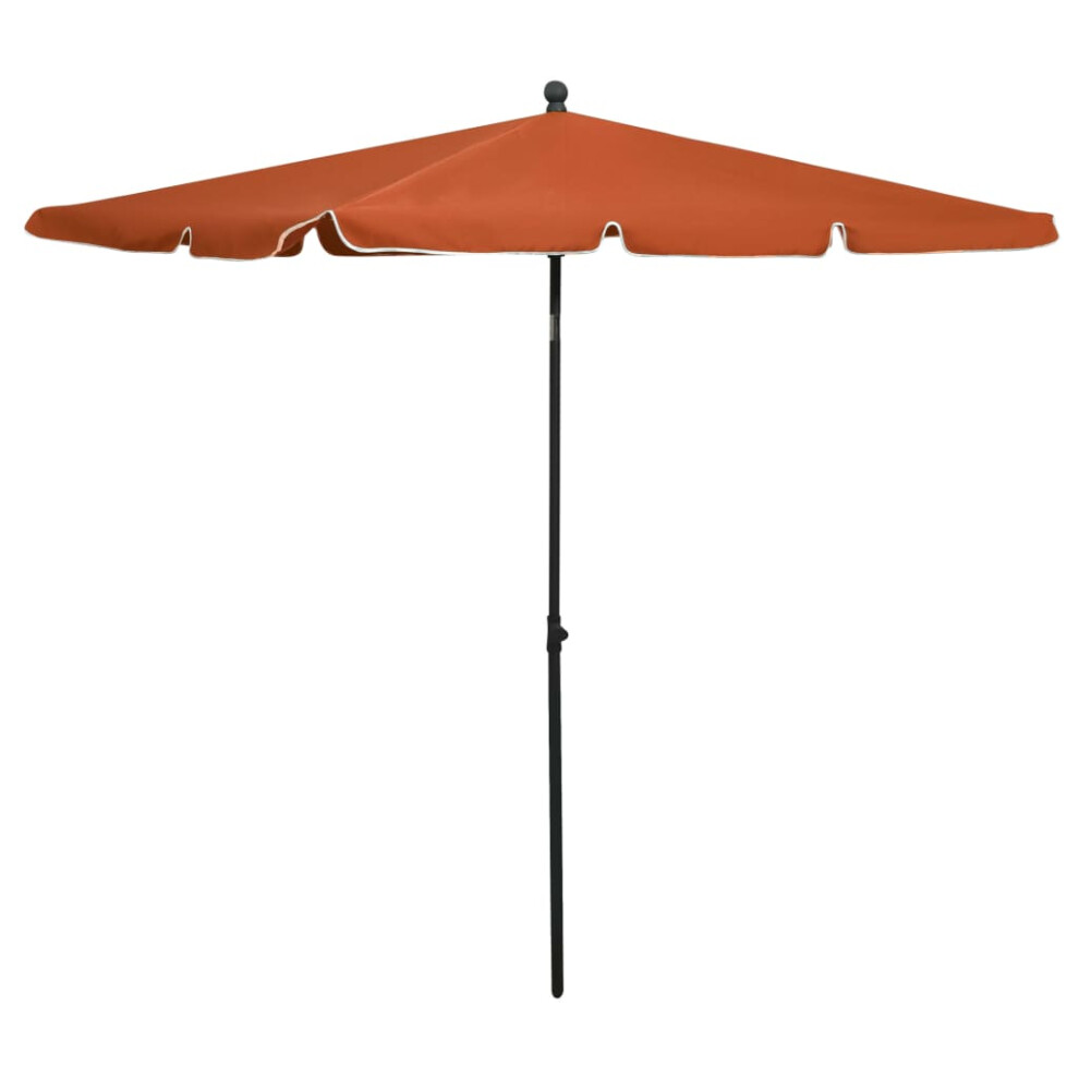 New Vidaxl Garden Parasol With Pole Sunshade Outdoor Umbrella Canopy Terracotta