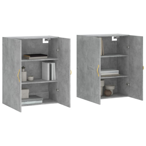 VidaXL vidaXL Wall Mounted Cabinets Bathroom Cupboard Cabinet 2 pcs Concrete Grey 2